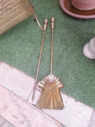 Pack chimenea dorado metal