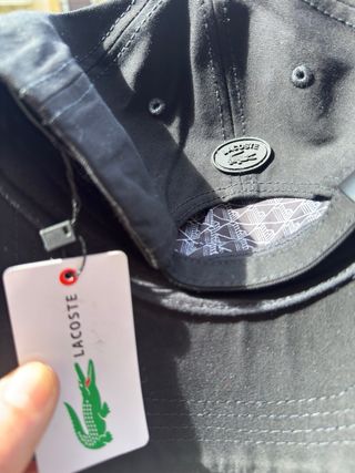 Gorra Lacoste Negra Ajustable Nueva