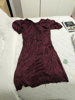 Vestido granate mujer talla única