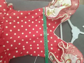 Traje Flamenca Corto Lunares y Flores