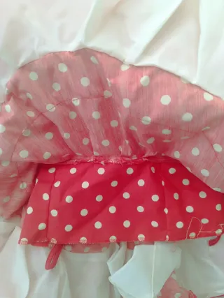 Traje Flamenca Corto Lunares y Flores