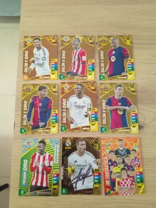 Lote 9 Cromos Adrenalyn 2024 Balones de Oro