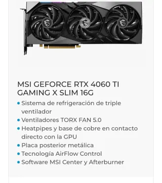 MSI RTX 4060 Ti 16gb Gaming X Slim  DLSS3