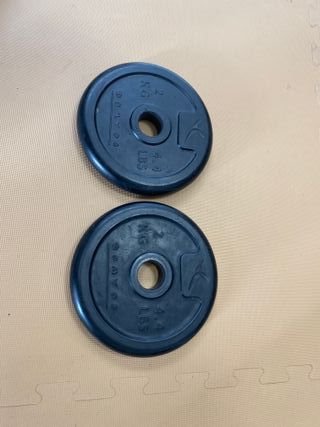 2 discos de pesa 2 kg goma