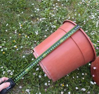 Set 2 vasi plastica marrone