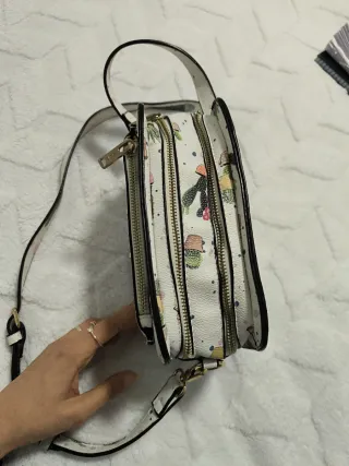 Bolso Parfois blanco con cactus