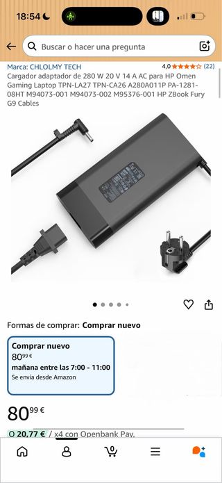 Caricatore HP OMEN 280W