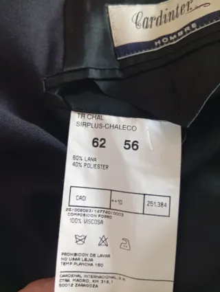 Traje Cardinter Azul marino Talla Grande XXL