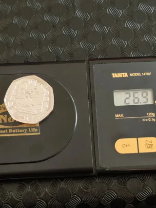 Moneda 50p "Piedfort" Plata 925 Proof 1992-1993
