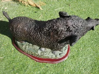 Gran Figura Bronce Jabali bronce firmafo Poblete