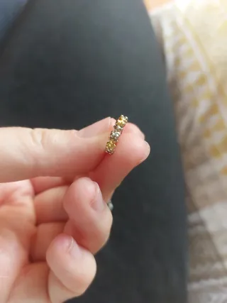 Aritos ositos acero dorado y plateado.