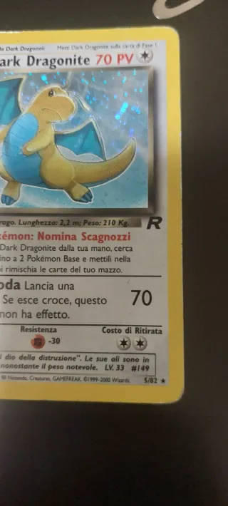 Carta Pokemon Dark Dragonite 70 PV R