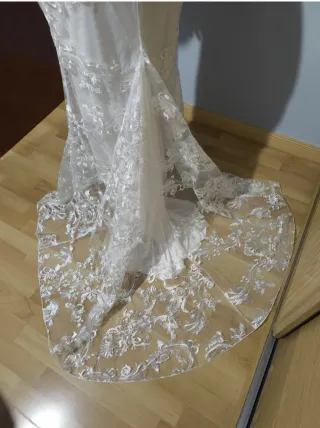 Vestido de Novia Blanco Encaje Sirena
