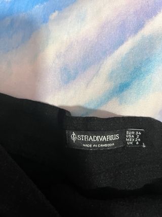 Falda pantalón negra Stradivarius Talla XS