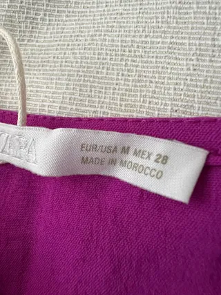 Vestido Zara morado con cinturón