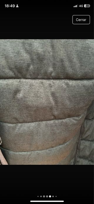 Chaleco acolchado gris hombre