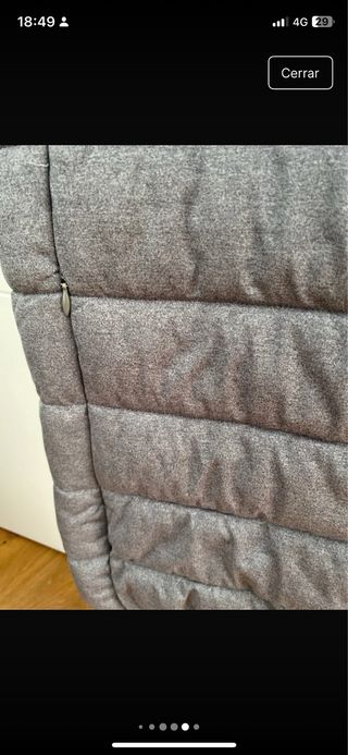 Chaleco acolchado gris hombre
