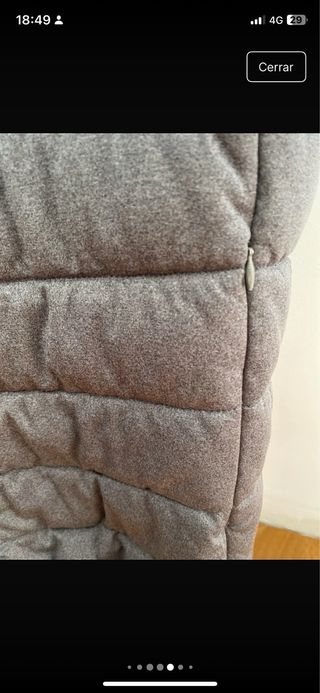 Chaleco acolchado gris hombre