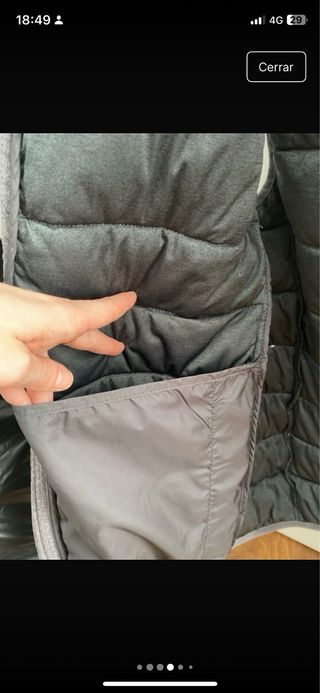 Chaleco acolchado gris hombre