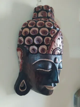 Buda Madera Tallado Zen Decoración