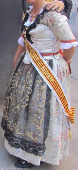 Traje de Fallera color hueso