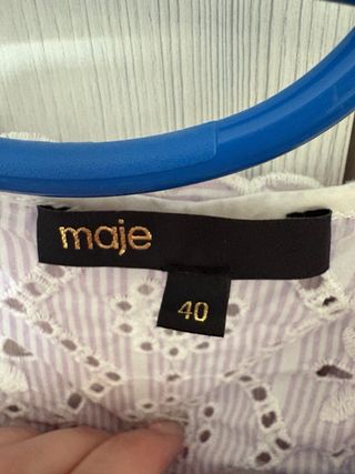 Vestido Maje troquelado morado y blanco