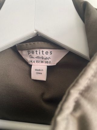 Chaqueta verde militar Miss Selfridge