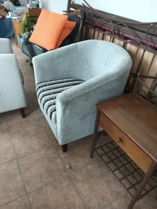 2 Sillones Erradura Tela