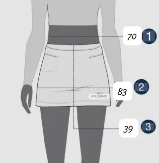 Falda beige con cinturón negro