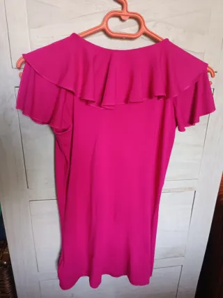 Blusa fucsia Ralph Lauren volantes Talla XS