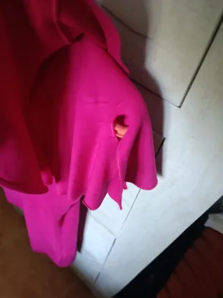 Blusa fucsia Ralph Lauren volantes Talla XS