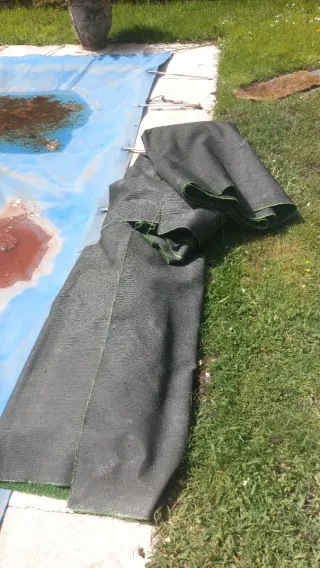 Césped artificial verde