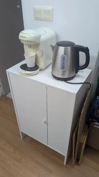 Set Rincón del Café, mueble, cafetera y hervidor