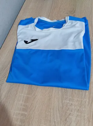 Camiseta Joma Azul y Blanca Talla S adulto