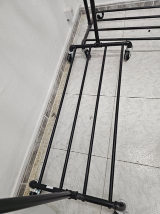 Perchero Industrial Doble con Ruedas