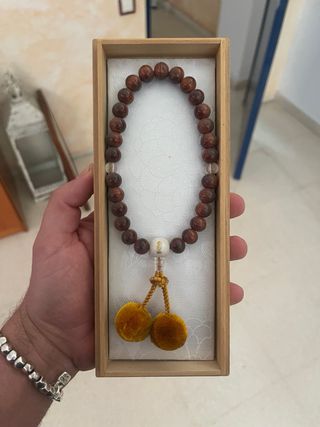 Rosario budista japonés de madera
