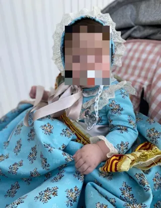 Traje Vestido Fallera Niña 1-3 años Azul