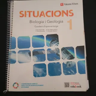 Cuaderno de aprendizaje o libro de Biología y Geol
