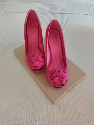 Zapatos tacón fuxia Maripaz talla 38