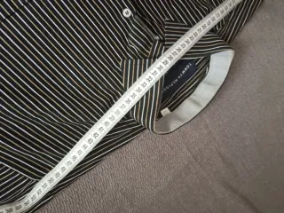 Camisa Tommy Hilfiger Rayas Negra y Marrón