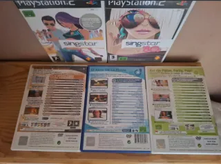Lote 5 Juegos Singstar + 3 Micrófonos PS2