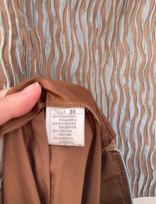 Conjunto Falda Midi y Top Azul y Marrón