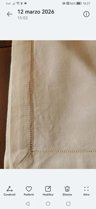 Tovaglia in fiandra di puro cotone x4