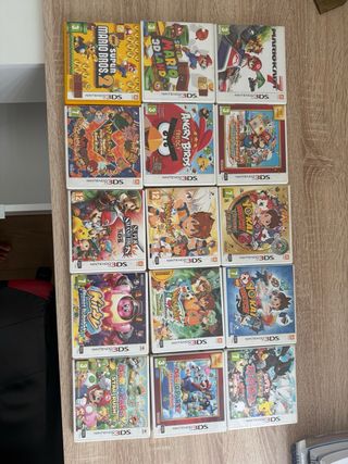 Nintendo 3DS XL Naranja+15 juegos+cargador+funda