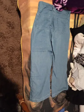Pantalón vaquero ancho azul