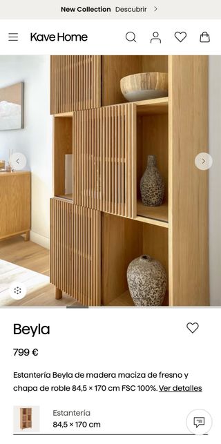 Estantería Kave Home Madera Roble