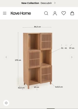 Estantería Kave Home Madera Roble