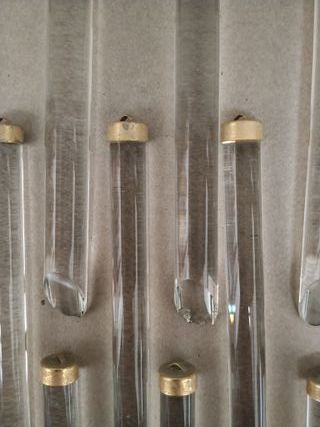 Barras lágrimas cristal lámpara araña antiguas