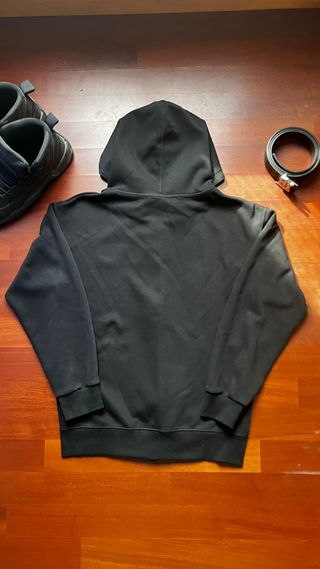 Felpa Zip con Cappuccio Nera, Taglia M