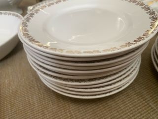 Vajilla Vintage Porcelana Oro Blanco.